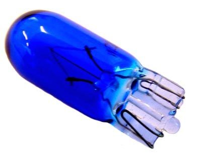 lamp 12V  5w    t10 wedge blauw